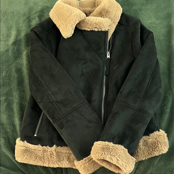 Girls Abercrombie Suede Bomber jacket